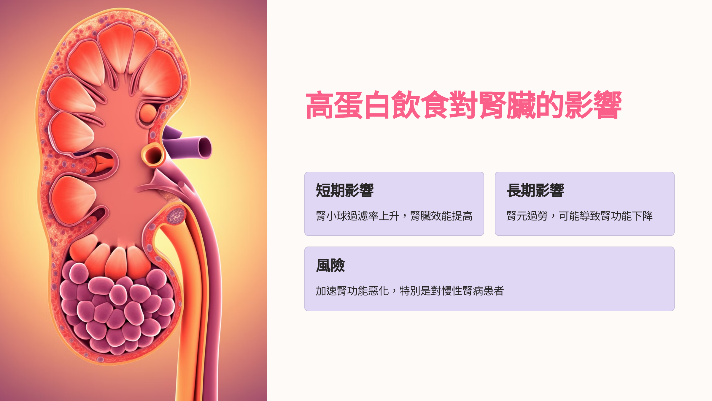 高蛋白飲食對腎臟的影響