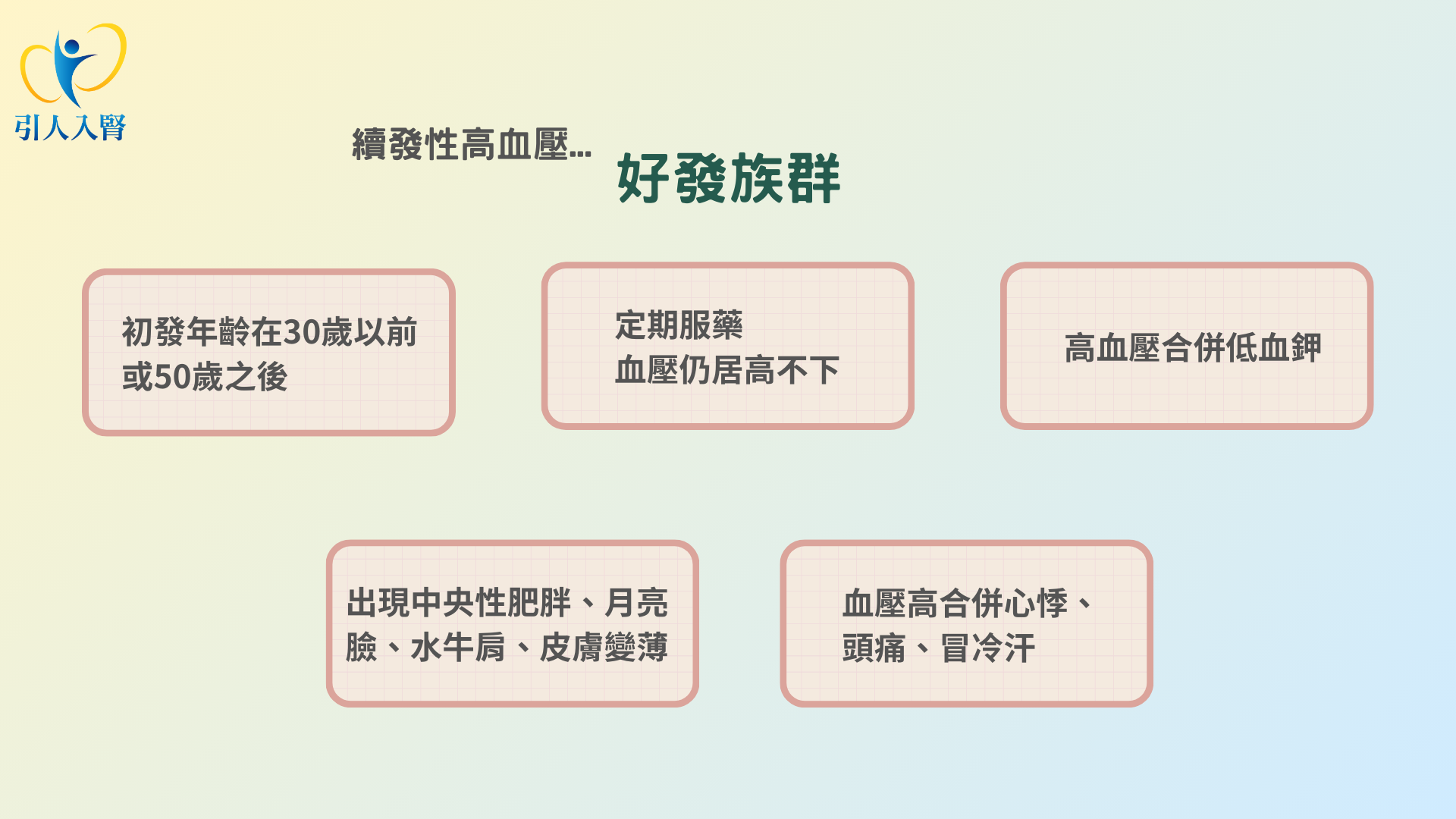 續發性高血壓好發族群