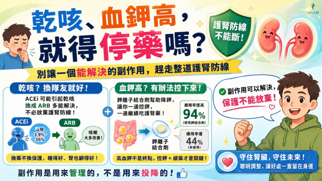 乾咳、血鉀高,就得停藥嗎? 懶人包