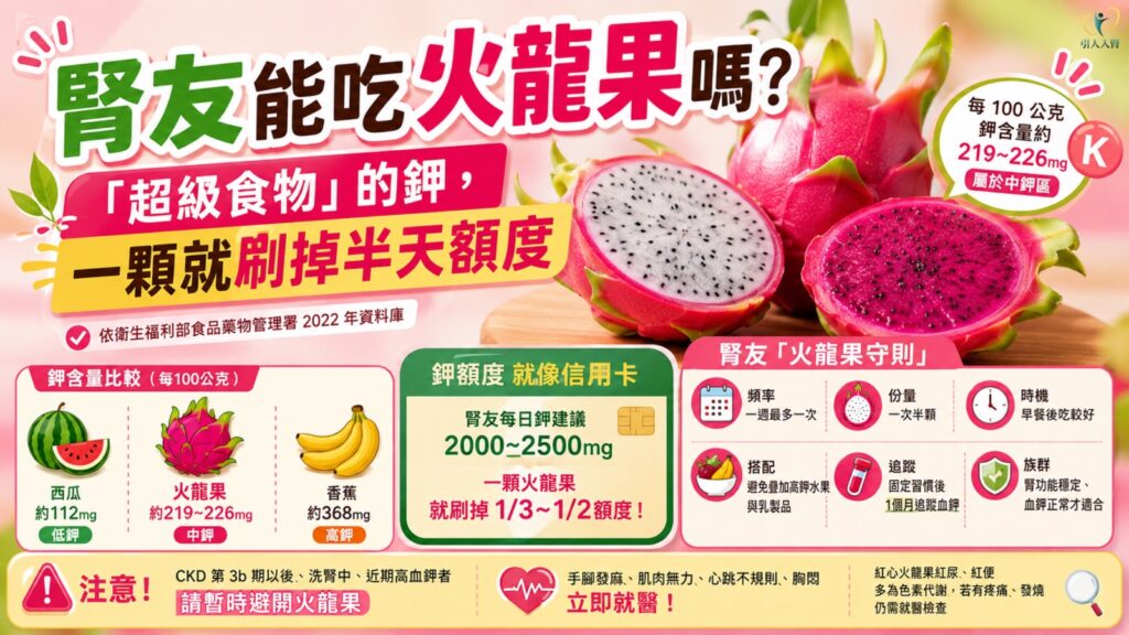腎友能吃火龍果嗎?「超級食物」的鉀,一顆就刷掉半天額度 懶人包