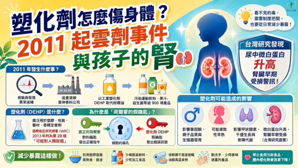 塑化劑怎麼傷身體?2011 起雲劑事件與孩子的腎 懶人包