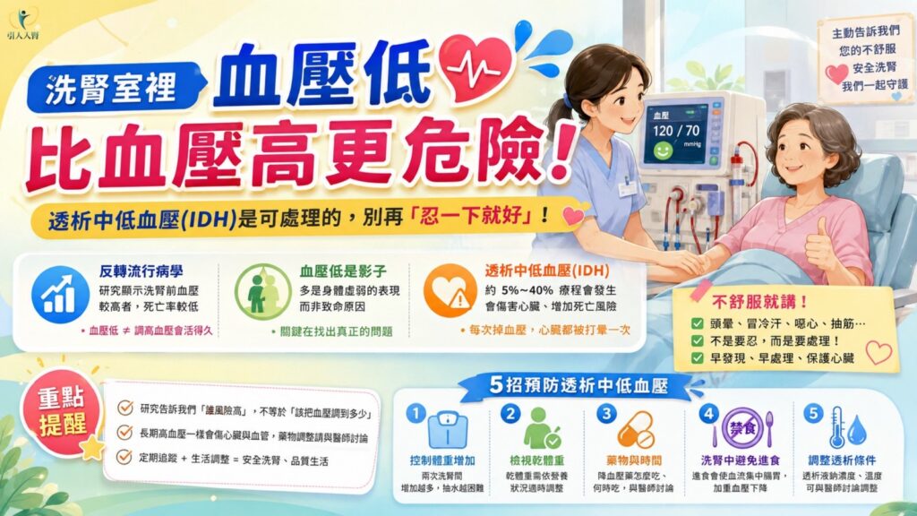 洗腎室裡,血壓低比血壓高更危險 懶人包