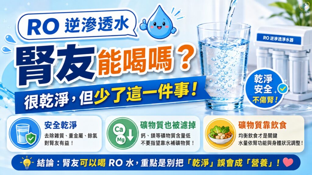 RO 逆滲透水腎友能喝嗎?很乾淨,但少了這一件事 懶人包