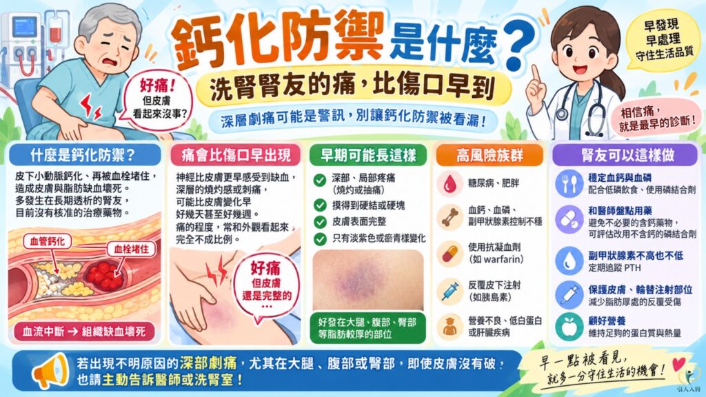鈣化防禦是什麼?洗腎腎友的痛,比傷口早到 懶人包